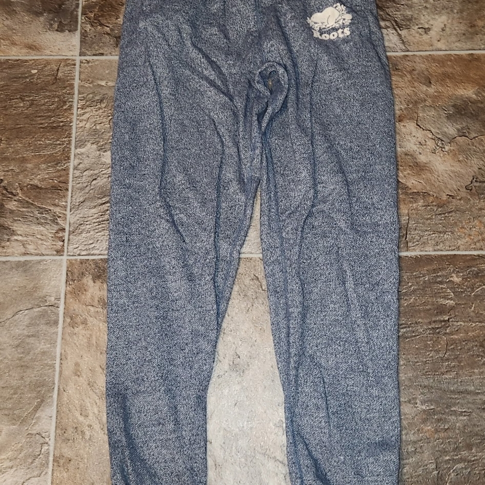 Blue Joggers with White Logo